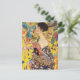 Postal Gustav Klimt Lady Con Ventilador (Anverso de pie)
