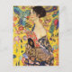 Postal Gustav Klimt Lady Con Ventilador (Anverso)