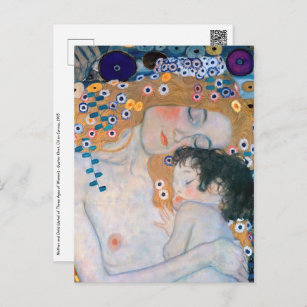 Postal Gustav Klimt - Madre e hijo