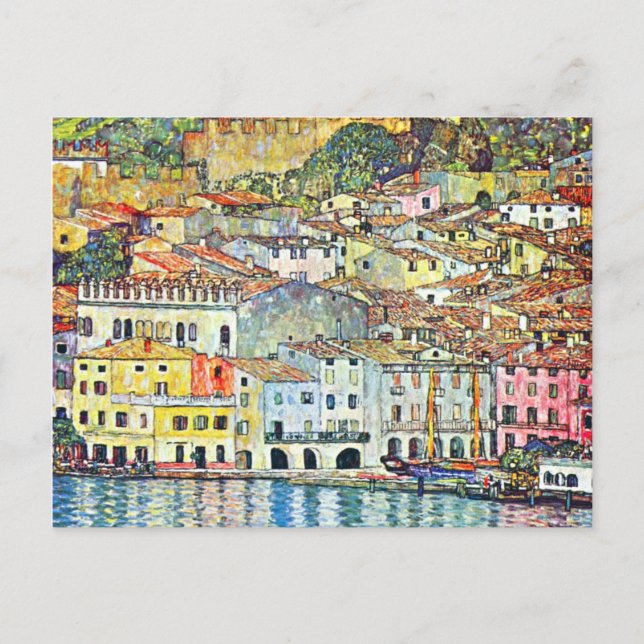 Postal Gustav Klimt Malcena En El Gardasee (Anverso)