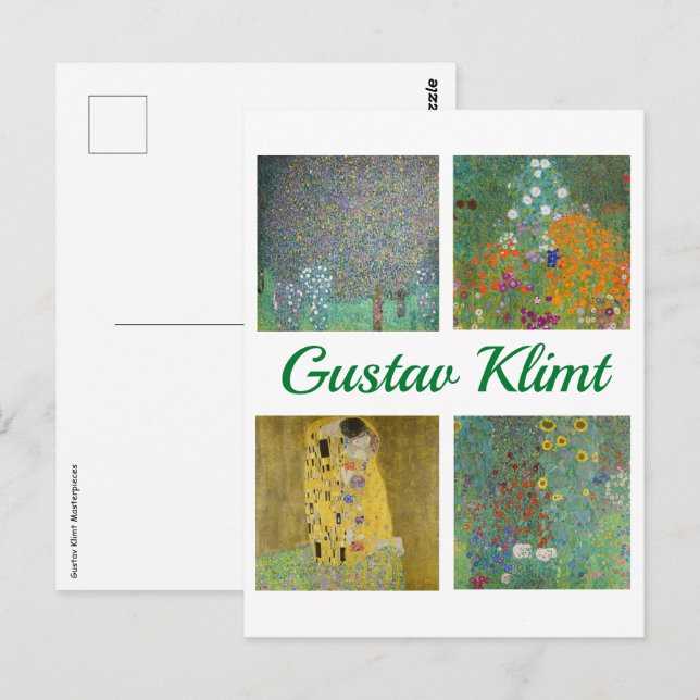 Postal Gustav Klimt Masterpieces (Anverso / Reverso)