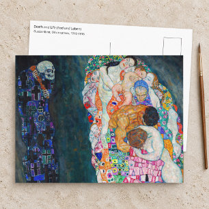 Postal Gustav Klimt - Muerte y Vida