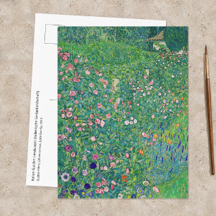Postal Gustav Klimt - Paisaje de jardín italiano