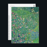 Postal Gustav Klimt - Paisaje de los jardines italianos<br><div class="desc">Paisaje Jardín Italiano / Paisaje Horticultural Italiano - Gustav Klimt,  Petróleo en Lienzo,  1913</div>