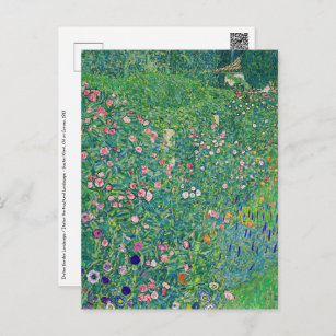 Postal Gustav Klimt - Paisaje de los jardines italianos