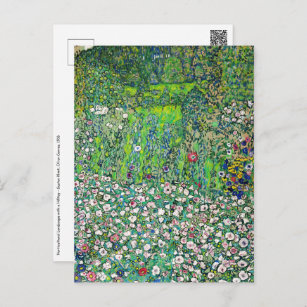Postal Gustav Klimt - Paisaje Horticultural y cima de col