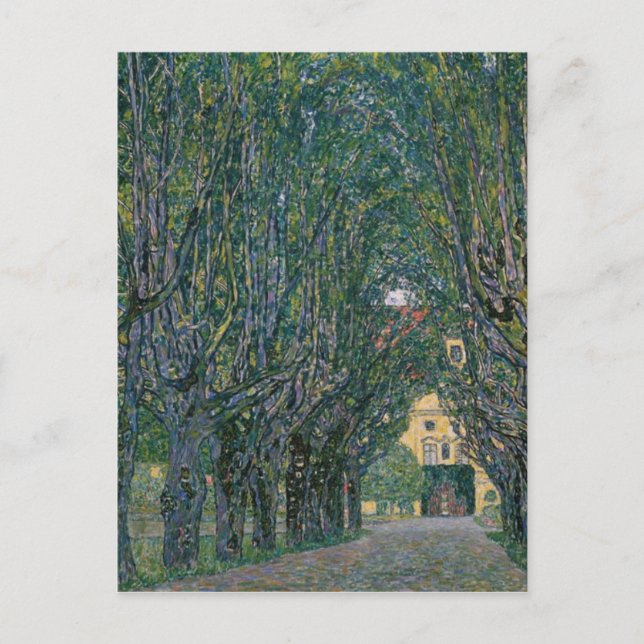 Postal Gustav Klimt - Pintura de jardín (Anverso)