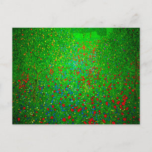 Postal Gustav Klimt Poppy Field