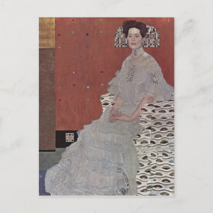 Postal Gustav Klimt - Retrato de Fritza Riedler
