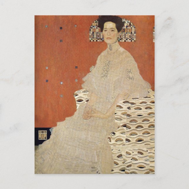 Postal GUSTAV KLIMT - Retrato de Fritza Riedler 1906 (Anverso)