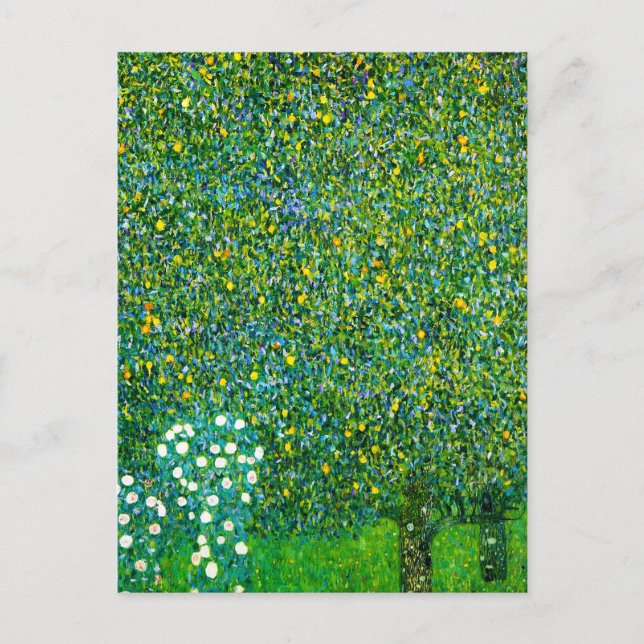 Postal Gustav Klimt Rosas Bajo La Postcarta Del Árbol De  (Anverso)