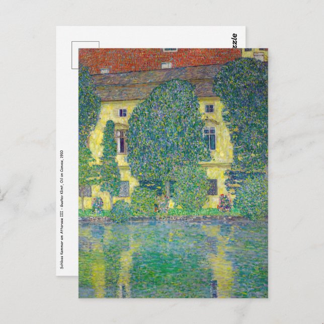 Postal Gustav Klimt - Schloss Kammer am Attersee III (Anverso / Reverso)