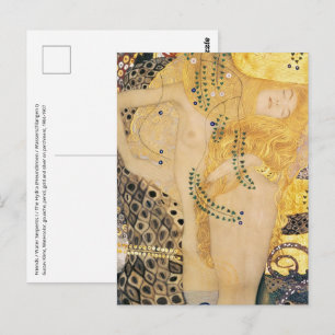 Postal Gustav Klimt - Serpientes de Agua I
