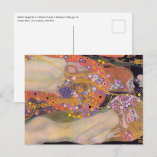 Postal Gustav Klimt - Serpientes de Agua II