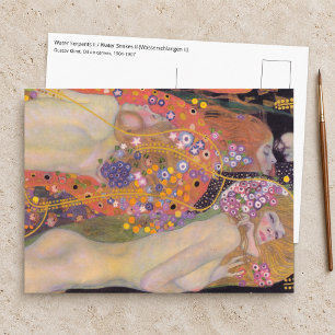 Postal Gustav Klimt - Serpientes de agua II