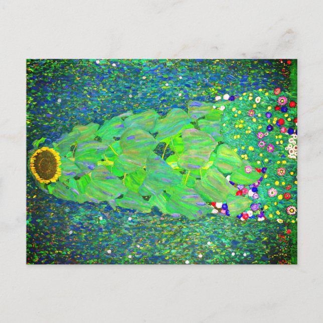 Postal Gustav Klimt Sunflower (Anverso)