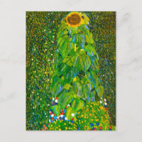Gustav Klimt Sunflower Postcard