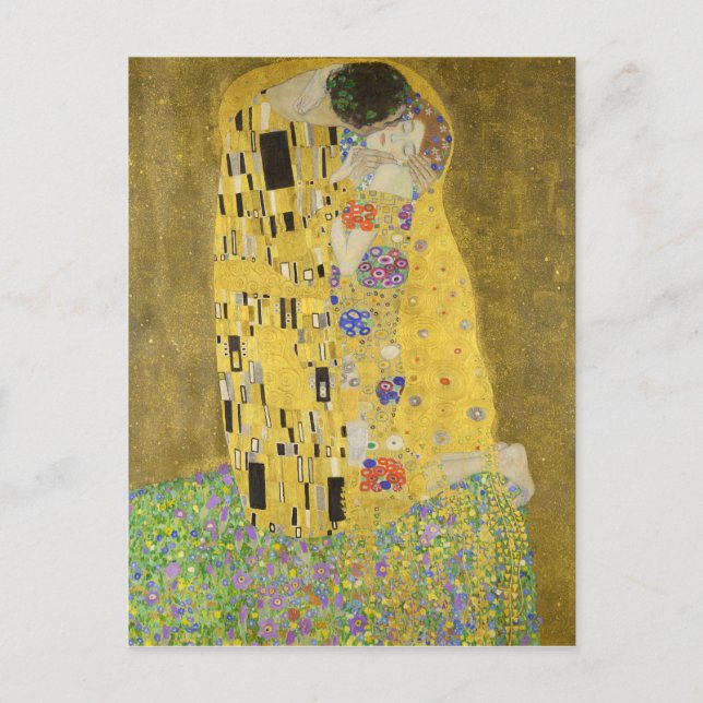 Postal Gustav Klimt The Kiss (Anverso)