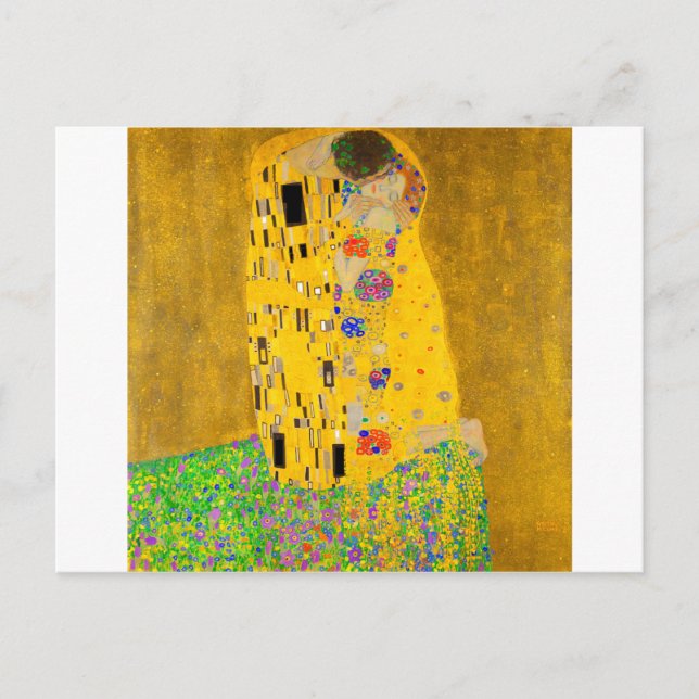 Postal Gustav Klimt The Kiss (Anverso)
