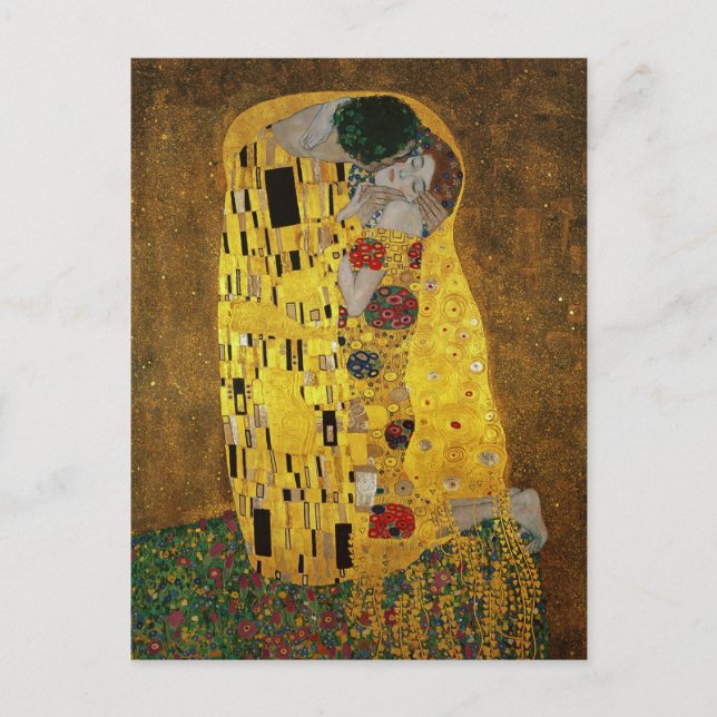 Postal Gustav Klimt The Kiss (Anverso)