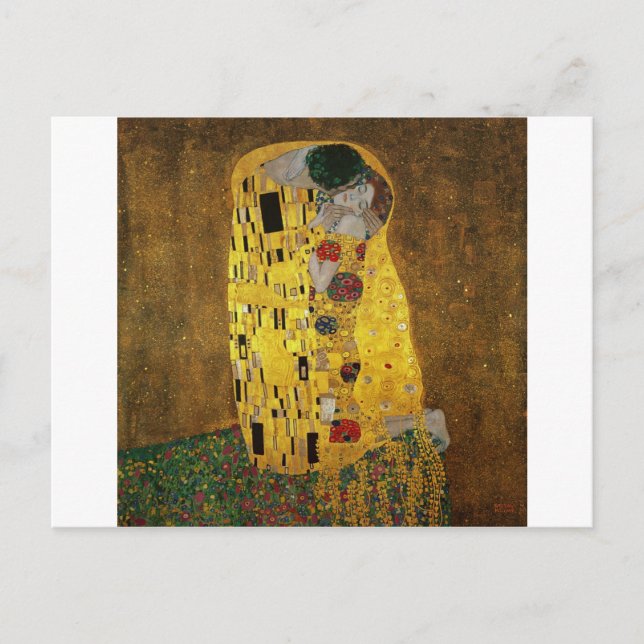 Postal Gustav Klimt The Kiss (Anverso)