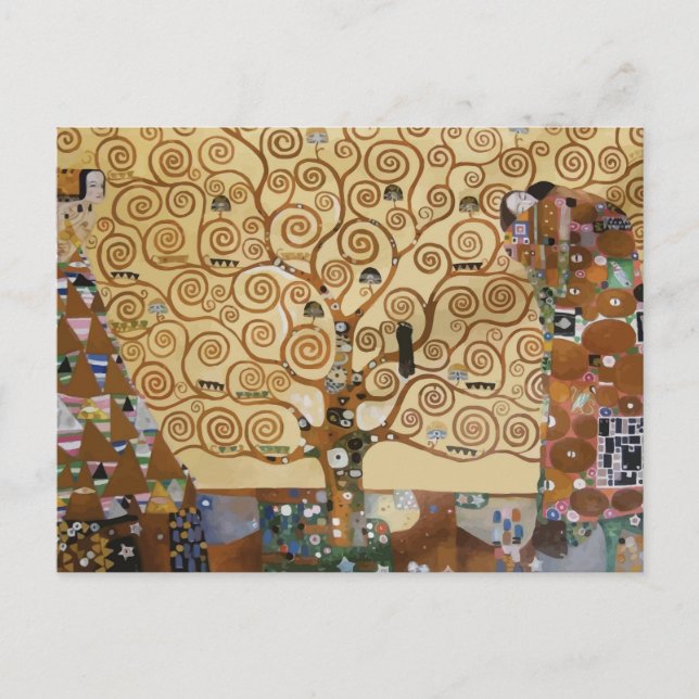 Postal Gustav Klimt Tree Of Life (Anverso)