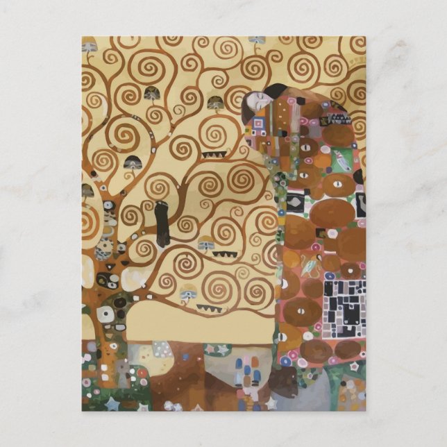 Postal Gustav Klimt Tree Of Life (Anverso)