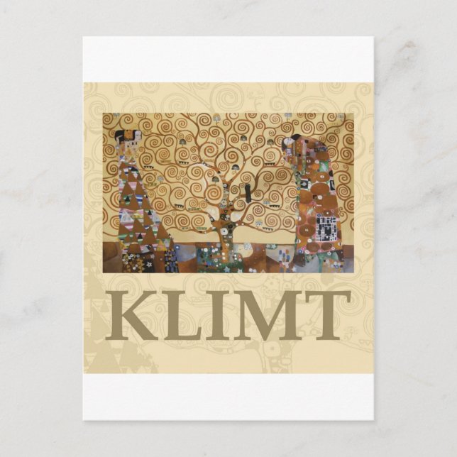 Postal Gustav Klimt Tree Of Life (Anverso)