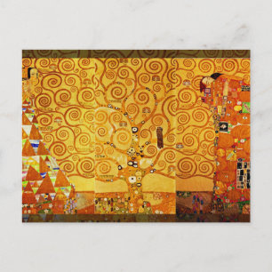 Postal Gustav Klimt Tree of Life: Simbolista Art Nouveau