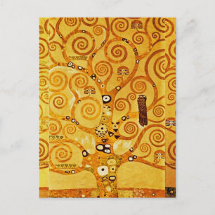 Postal Gustav Klimt Tree of Life: Simbolista Art Nouveau