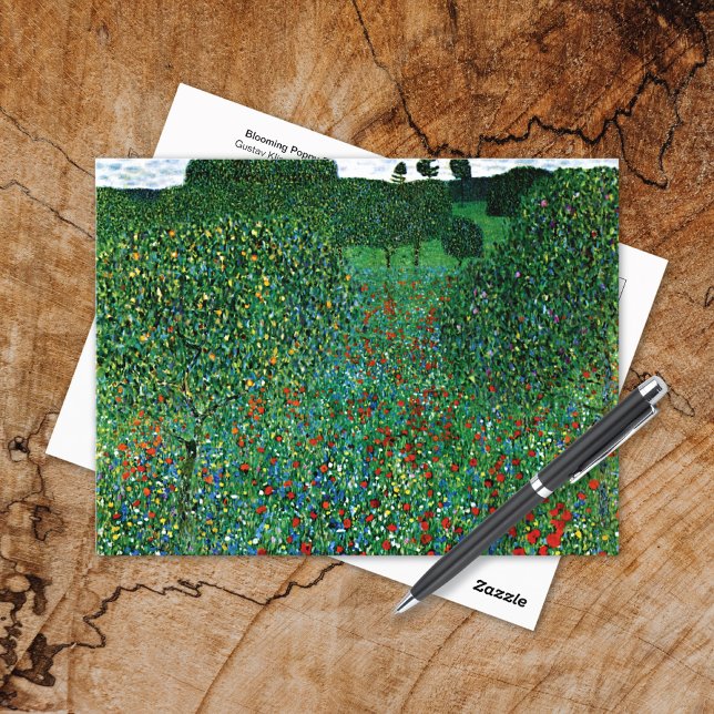Postal Gustav Klimt, un campo de adormidera en floración (Subido por el creador)