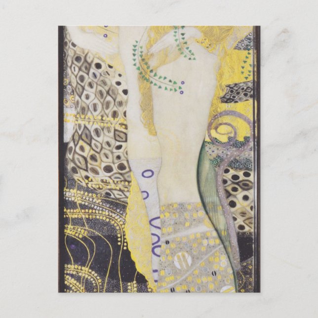 Postal Gustav Klimt-Watersnakes (Anverso)