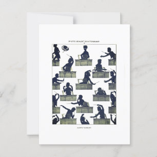 Postal Gustav Mahler Silhouette de Otto Böhler