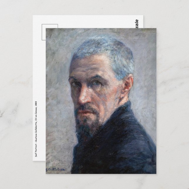 Postal Gustave Caillebotte - Autoretrato (Anverso / Reverso)