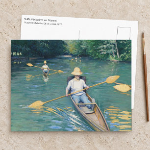 Postal Gustave Caillebotte - Barcas en el Yerres
