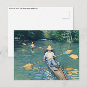 Postal Gustave Caillebotte - Barcas en el Yerres