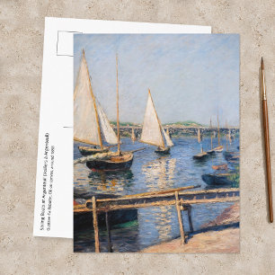 Postal Gustave Caillebotte - Barcos de vela en Argenteuil