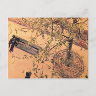 Postal Gustave Caillebotte - Boulevard visto desde arriba