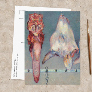 Postal Gustave Caillebotte - Cabeza de ternera y lengua d