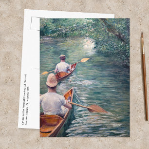 Postal Gustave Caillebotte - Canoas en el Yerres