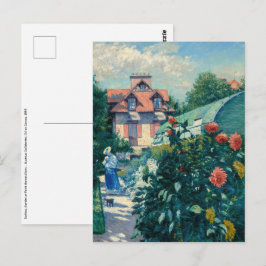 Postal Gustave Caillebotte - Dahlias, Jardín