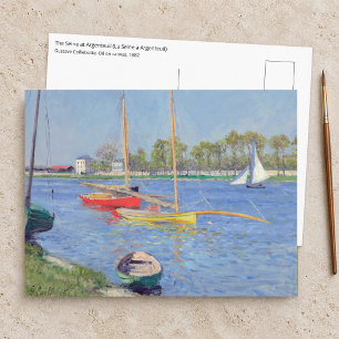 Postal Gustave Caillebotte - El Sena en Argenteuil