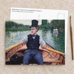 Postal Gustave Caillebotte - Fiesta en barca