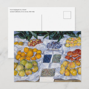 Postal Gustave Caillebotte - Frutas exhibidas en un puest