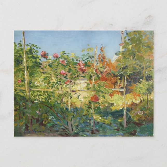 Postal Gustave Caillebotte - Garten en Trouville (Anverso)