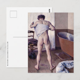 Postal Gustave Caillebotte - Hombre en su baño
