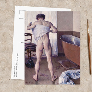 Postal Gustave Caillebotte - Hombre en su baño