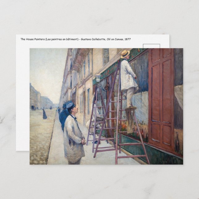 Postal Gustave Caillebotte - La Casa de los Pintores (Anverso / Reverso)