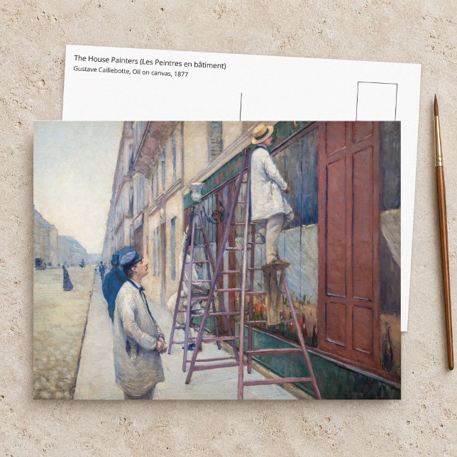 Postal Gustave Caillebotte - Los pintores de casas (Subido por el creador)
