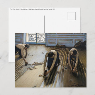 Postal Gustave Caillebotte - Los raspadores de suelos